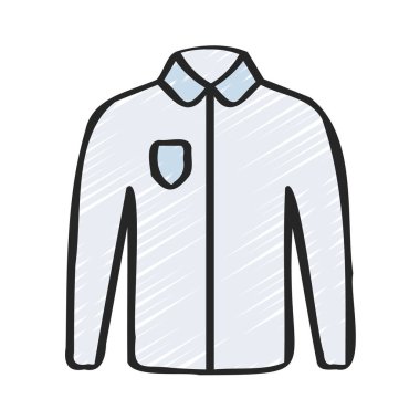 Uzun kollu gömlek ikon vektör illüstrasyonu 