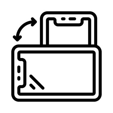 Düz simge, vektör illüstrasyonu döndür 