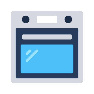 Fırın Fırını Web simgesi vektör illüstrasyonu