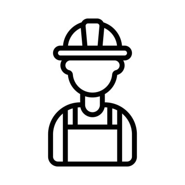 Builder Man simge vektör illüstrasyon tasarımı