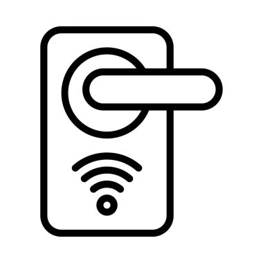 Akıllı Kapı Kolu, Düz Vektör simgesi 