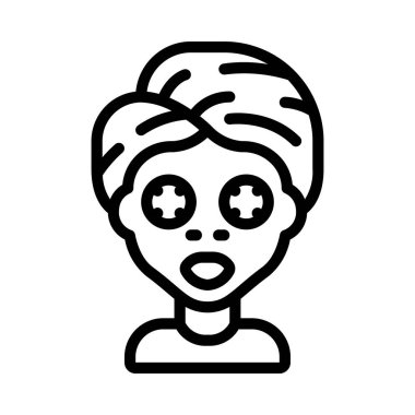 yüz maskesi web simgesi vektör çizimi