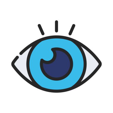 vizyon web simgesi, vektör illüstrasyonu              