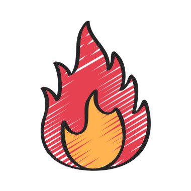 Yanıcı Ürün İşaret Simgesi Vektör Çizimi Tasarımı
