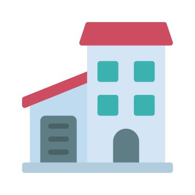 Basit ev simgesi vektör illüstrasyonu