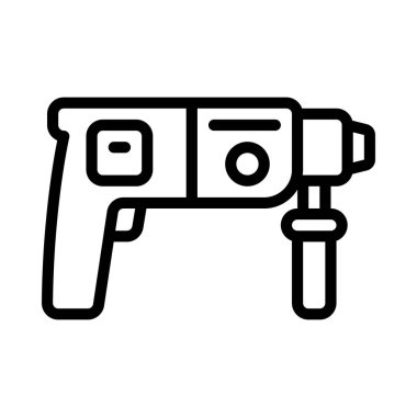 Çekiç matkabı. Web simgesi basit illüstrasyon