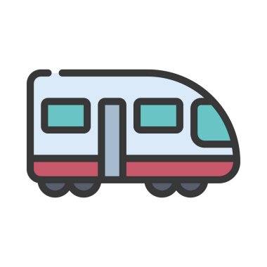 Elektrik tren simgesi vektör illüstrasyonu