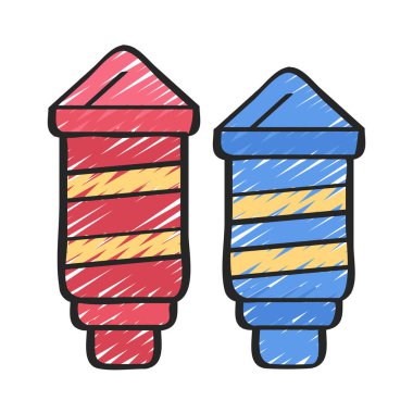 Havai fişek web simgesi vektör çizimi