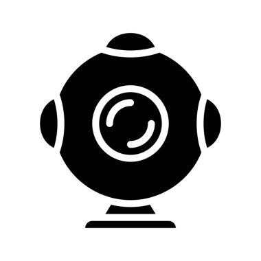 360 kamera simgesi vektör illüstrasyonu 