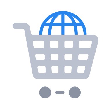 İnternet Alışveriş Ağı ikonu vektör illüstrasyonu