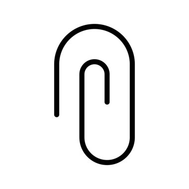  Beyaz arka planda izole kağıt klip vektör simgesi 