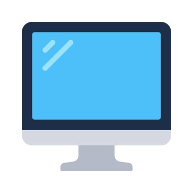 Bilgisayar ekranı ikon vektör resimleme arkaplanı 