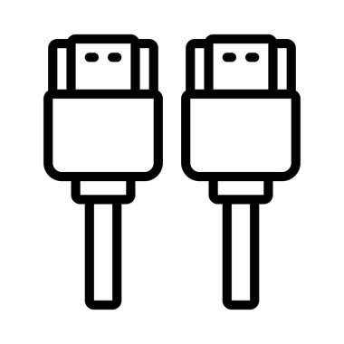 HMDI Kablo simgesi vektör illüstrasyon tasarımı