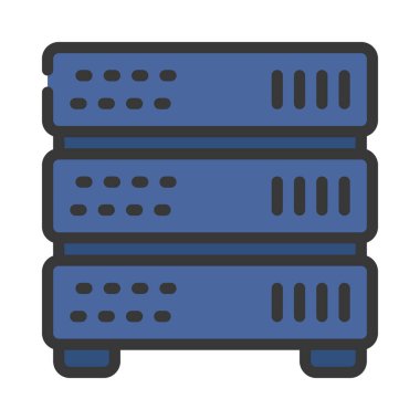 sunucu web simgesi vektör illüstrasyonu