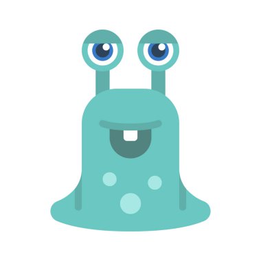 Şirin çizgi film Sümüklüböcek Blob Canavarı izole edilmiş vektör çizimi