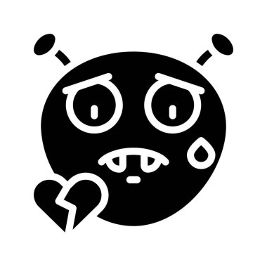 üzgün emoji simgesi, vektör illüstrasyon arkaplanı 