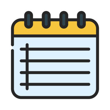 Not Uygulama Web simgesi vektör illüstrasyonu