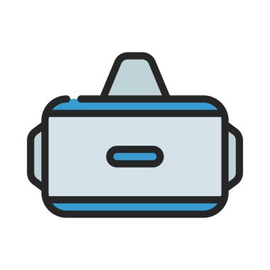 Beyaz arkaplanda VR Kulaklık simgesi