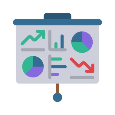 Veri Raporu simgesi, vektör illüstrasyonu   