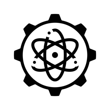 Fizik Web simgesi vektör illüstrasyonu