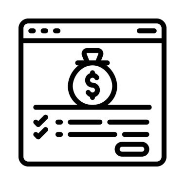 Kredi Uygulama simgesi, vektör illüstrasyonu basit tasarım