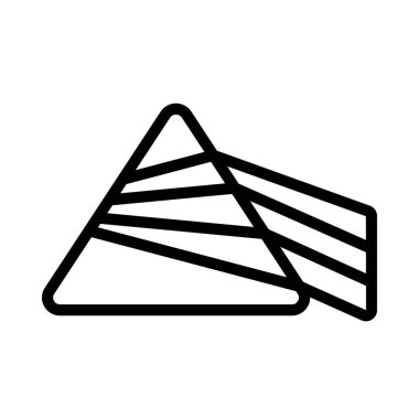 Piramit Işığı düz simgesi, vektör illüstrasyonu 