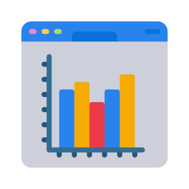 Web Sitesi Veri simgesi, vektör illüstrasyonu   