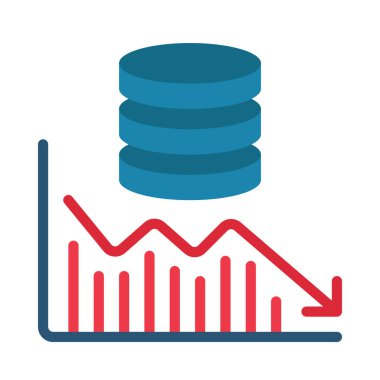Veri Azalt simgesi, vektör illüstrasyonu   