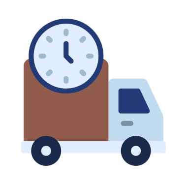 dağıtım zamanı vektör renk çizgisi simgesi