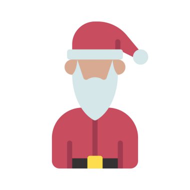 Şapka ikonu vektör illüstrasyonunda Noel Baba