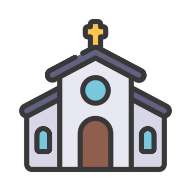 kilise simgesi vektör illüstrasyonu