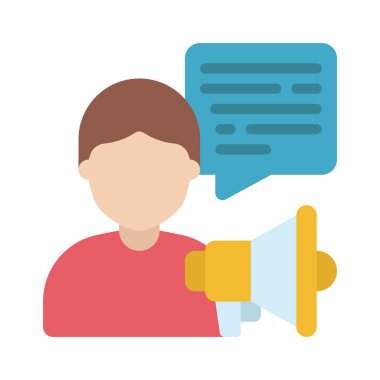 Pazarlama Danışmanı Web simgesi vektör illüstrasyonu