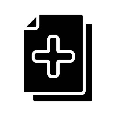 Belge simgesi, vektör illüstrasyonu ekle  