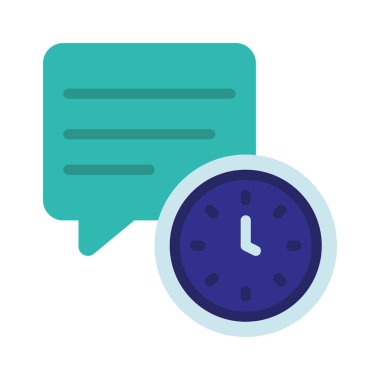 saat düz vektör simgesi