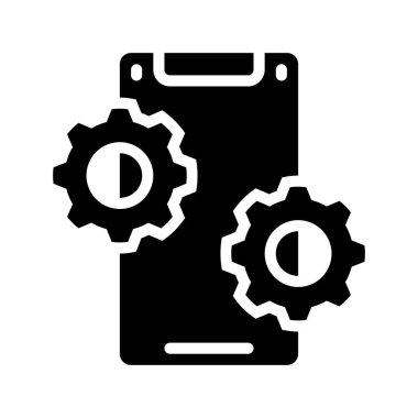 Mobil Uygulama İyimserleştirme simgesi, vektör illüstrasyonu 