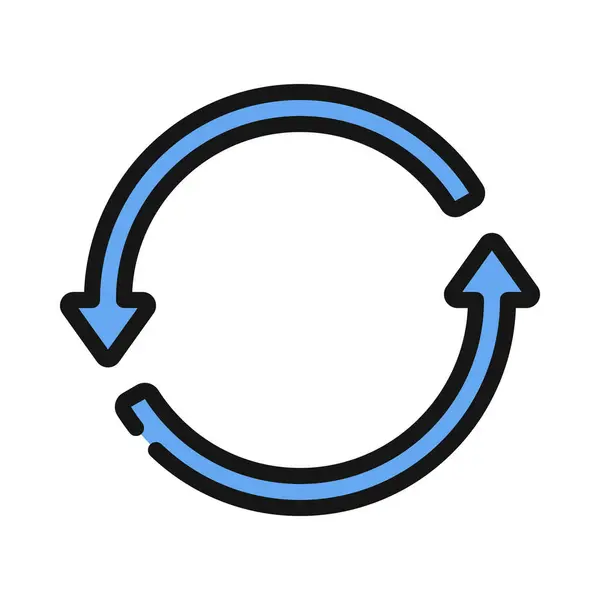 Zyklus Pfeile Symbol Isoliert Auf Weißem Hintergrund Vektor — Stockvektor