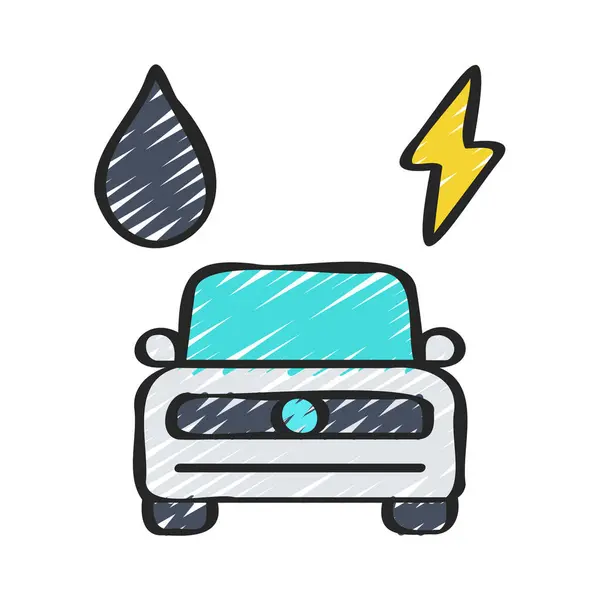 Εικονίδιο Αυτοκινήτου Διανυσματική Απεικόνιση Απλή Σχεδίαση — Διανυσματικό Αρχείο