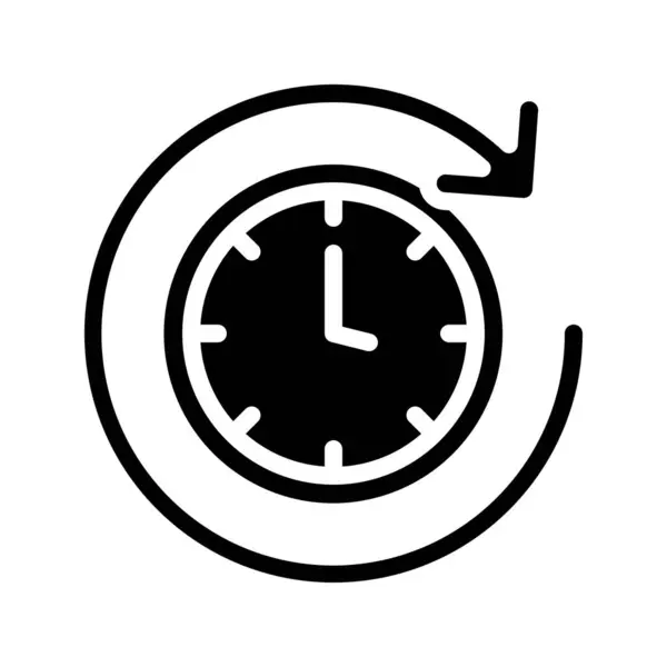Saati Yönlendirme Simgesi Çizimine Çevir — Stok Vektör