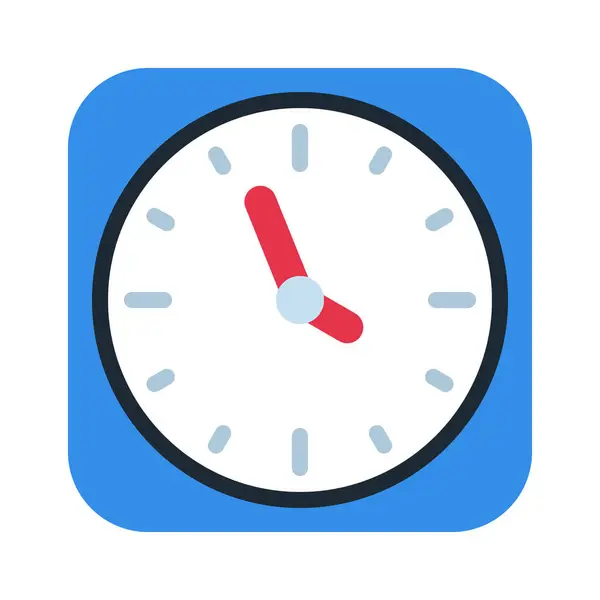 Time Clock Icon Vector Illustration Graphic Design — Vetor de Stock