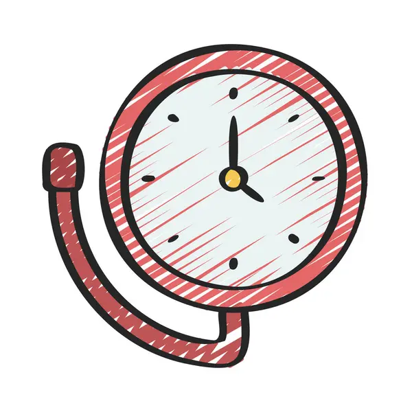 Reloj Tiempo Icono Vector Ilustración Diseño Gráfico — Vector de stock