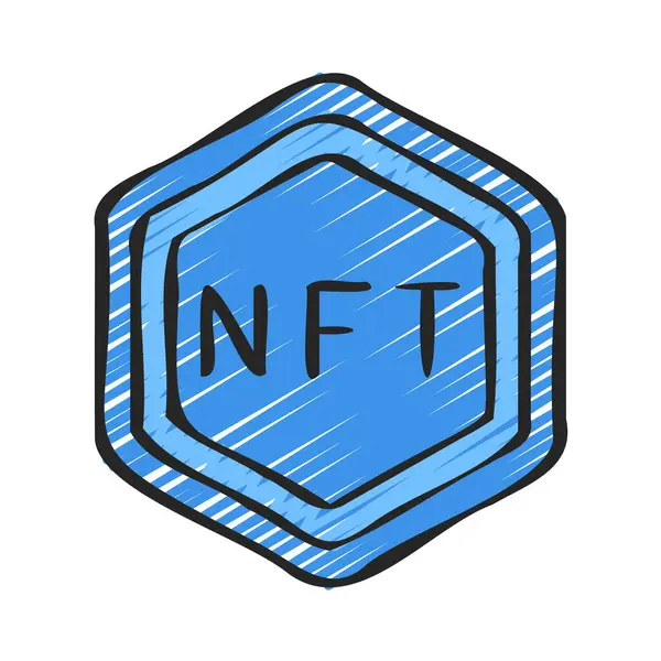 NFT Uygulama simgesi vektör çizimi 