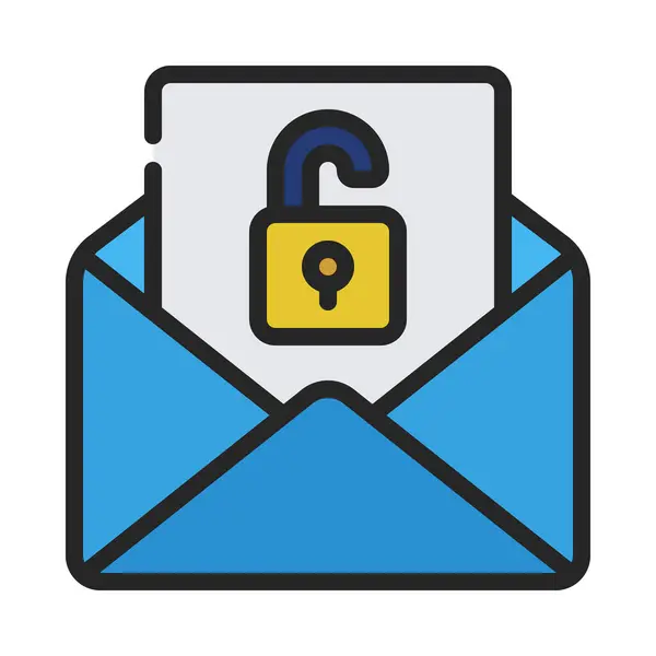 Niebezpieczny Mail Otwarty Mail Ikona Wektora — Wektor stockowy