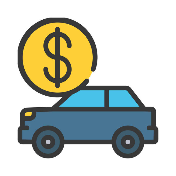 Car Loan icon, vector illustration simple design