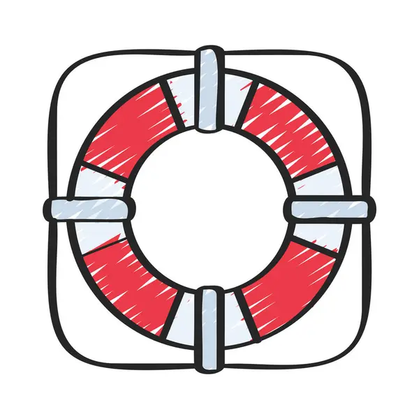 Lifebuoy Icon Outline Illustration Lifebuoy Vector Icon Web — Stock Vector