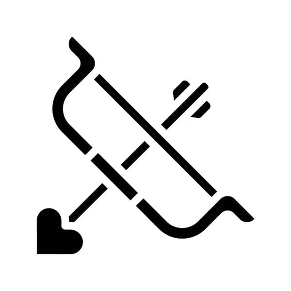 Illustration Vectorielle Icône Web Cupid Bow Arrow — Image vectorielle