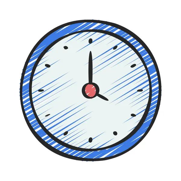 Icono Reloj Aislado Diseño Vectorial — Vector de stock