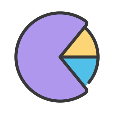 Grafik Grafiği Düz Simge Çemberi Turtası