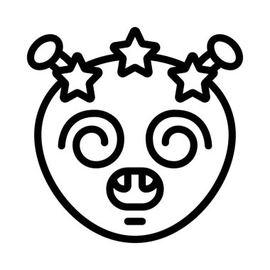 Baş döndürücü web simgesi vektör illüstrasyonu