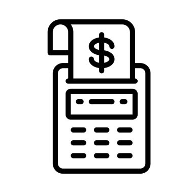 Dolar vektör ince çizgi simgesi