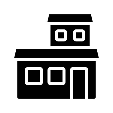 Basit ev simgesi vektör illüstrasyonu